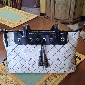 Dooney & Bourke Black and Cream Tote Bag